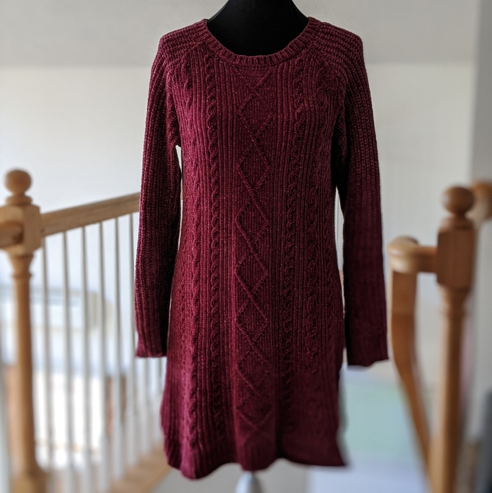 L.A. Gold tunic sweater, juniors XL, dark pink